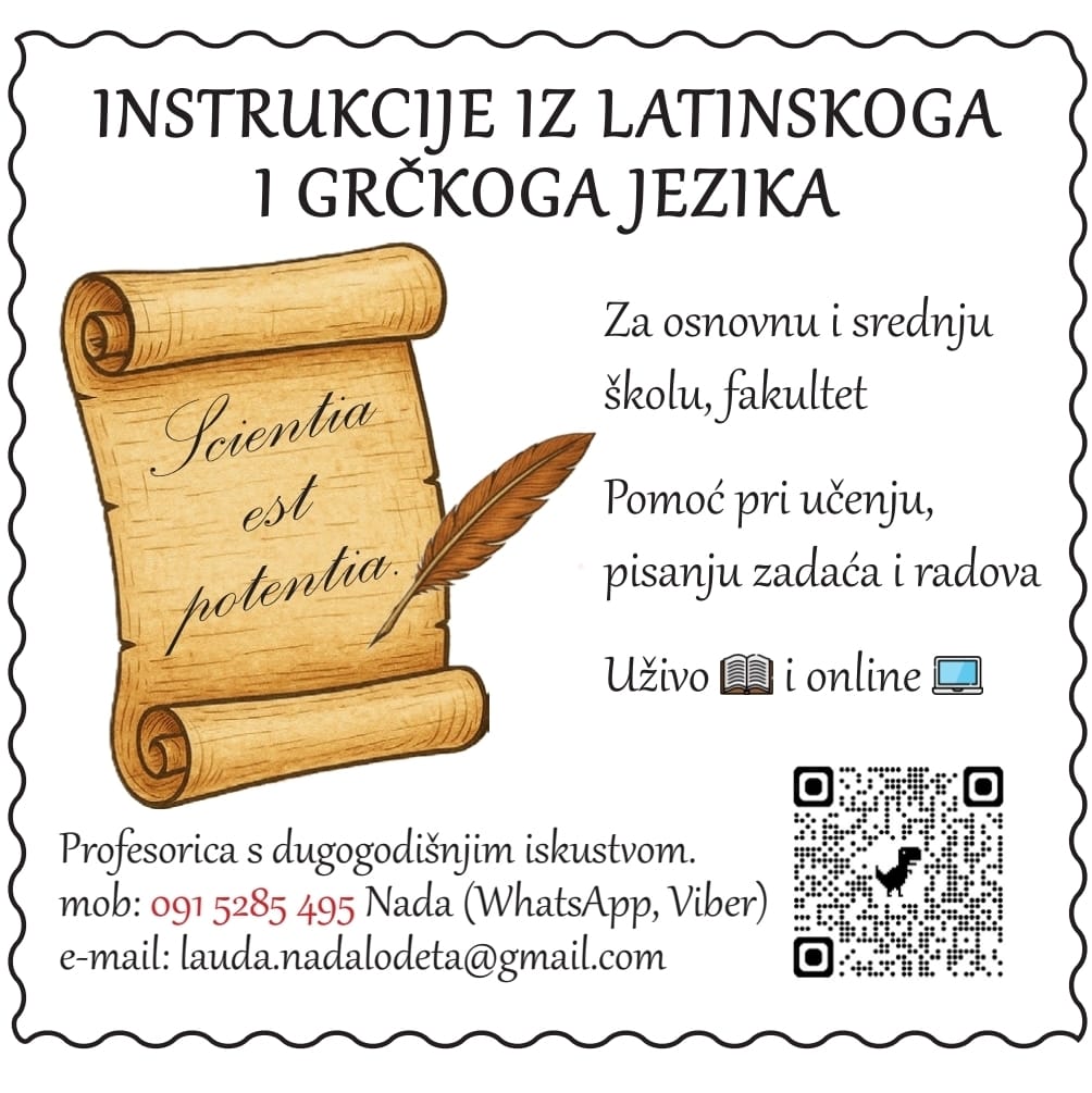 Instrukcije iz latinskog i grčkog jezika