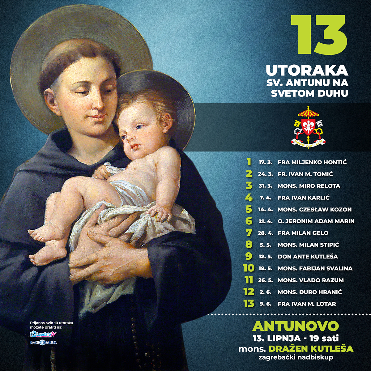 13 utoraka sv. Antunu na Svetom Duhu