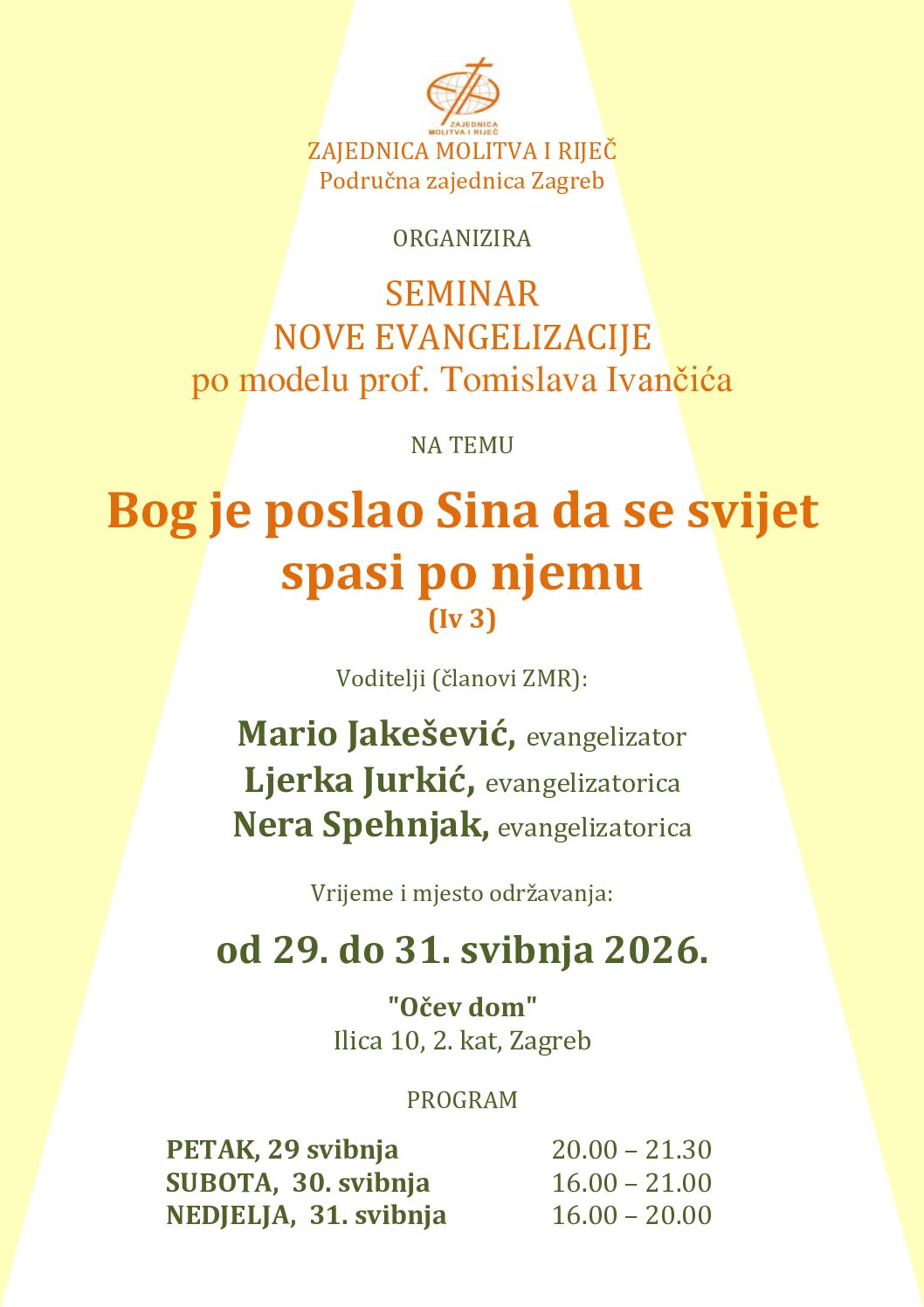 Seminar nove evangelizacije po modelu prof. Tomislava Ivančića