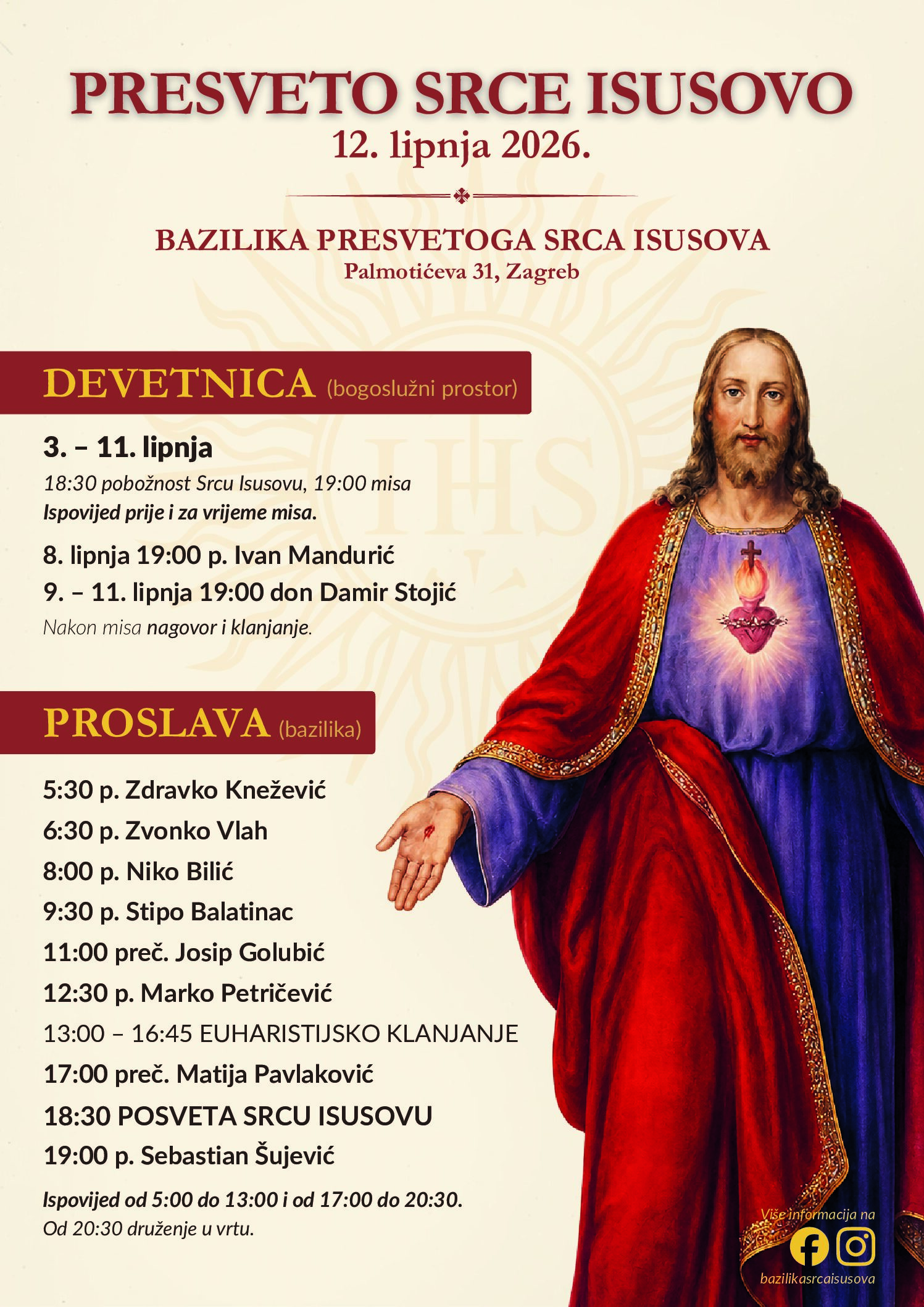 Proslava svetkovine Presvetoga Srca Isusova