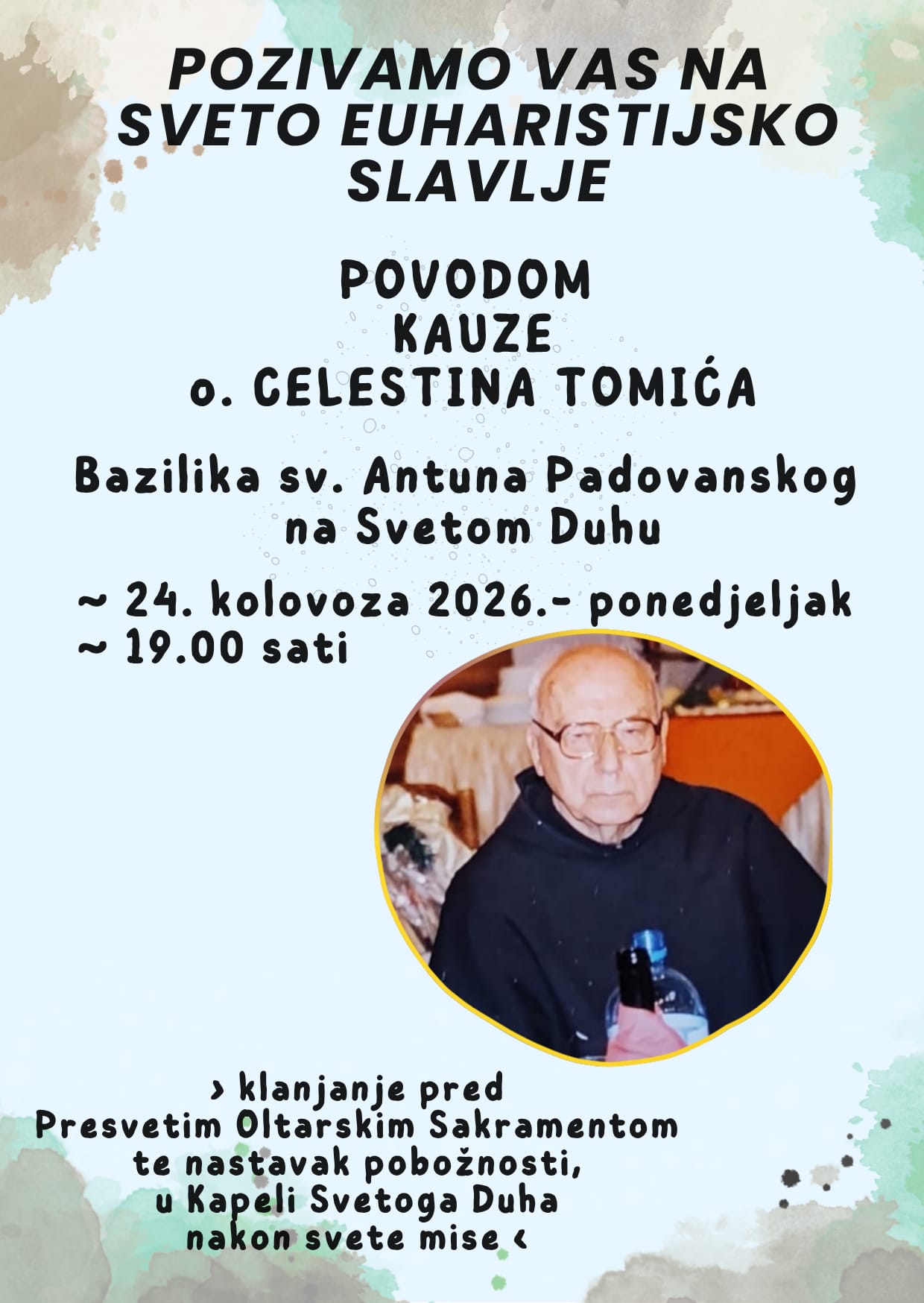 Sveta misa povodom kauze o. Celestina Tomića